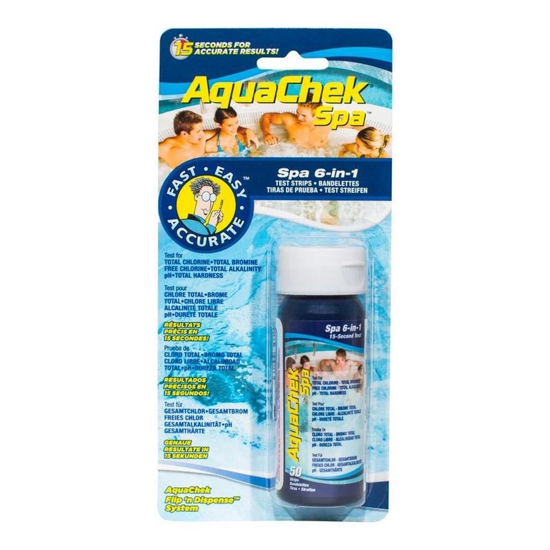 AquaChek - 6 in 1 Spa Water Test Strips AquaChek - 6 In 1 Spa Water Test Strips -Spa Equipment Store 6 in 1 Spa Water Test Strips